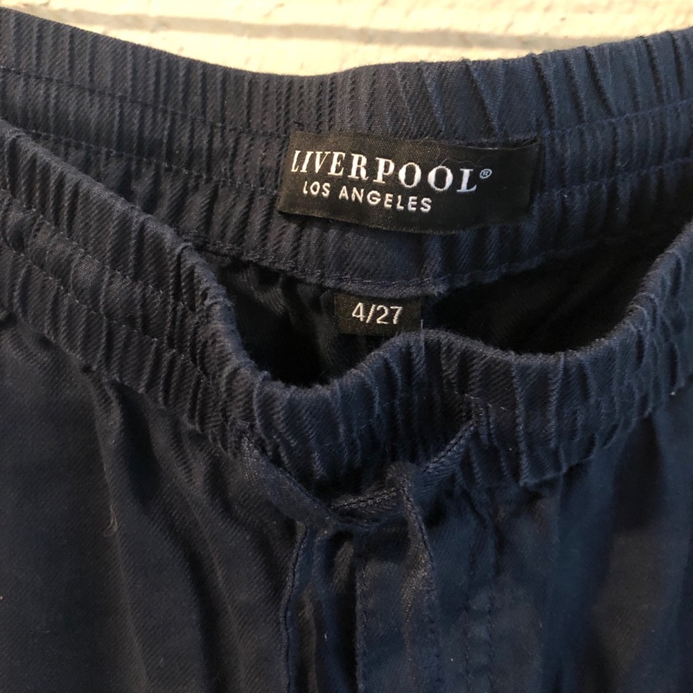Liverpool Stretch Linen Palazzo Drawstring pants